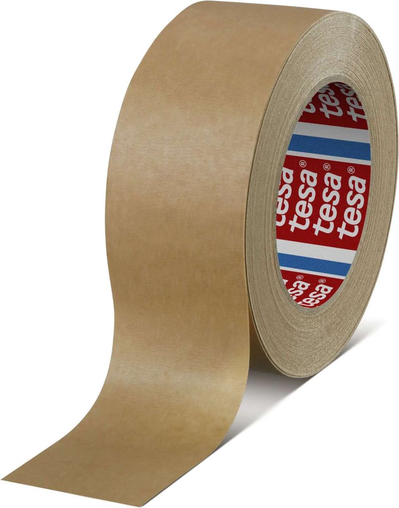 tesa Maler Krepp 4309 Papierabdeckband, 50 mm x 50 m schwach gekreppt, besonders dehnbar, sehr gute Lack- und - 6 Stück