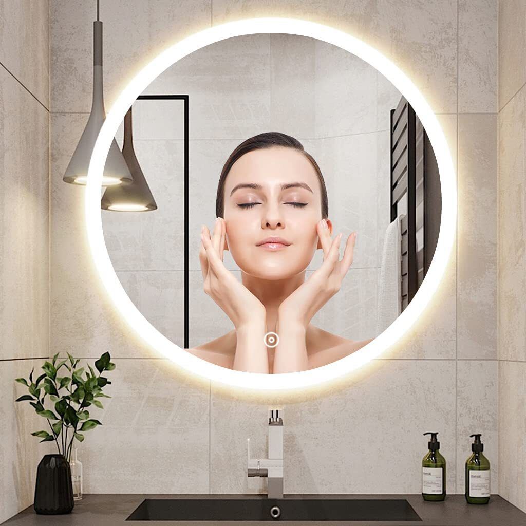 Badspiegel YOLEO mit LED-Beleuchtung in 3 Farben, Runder Produktbild 6