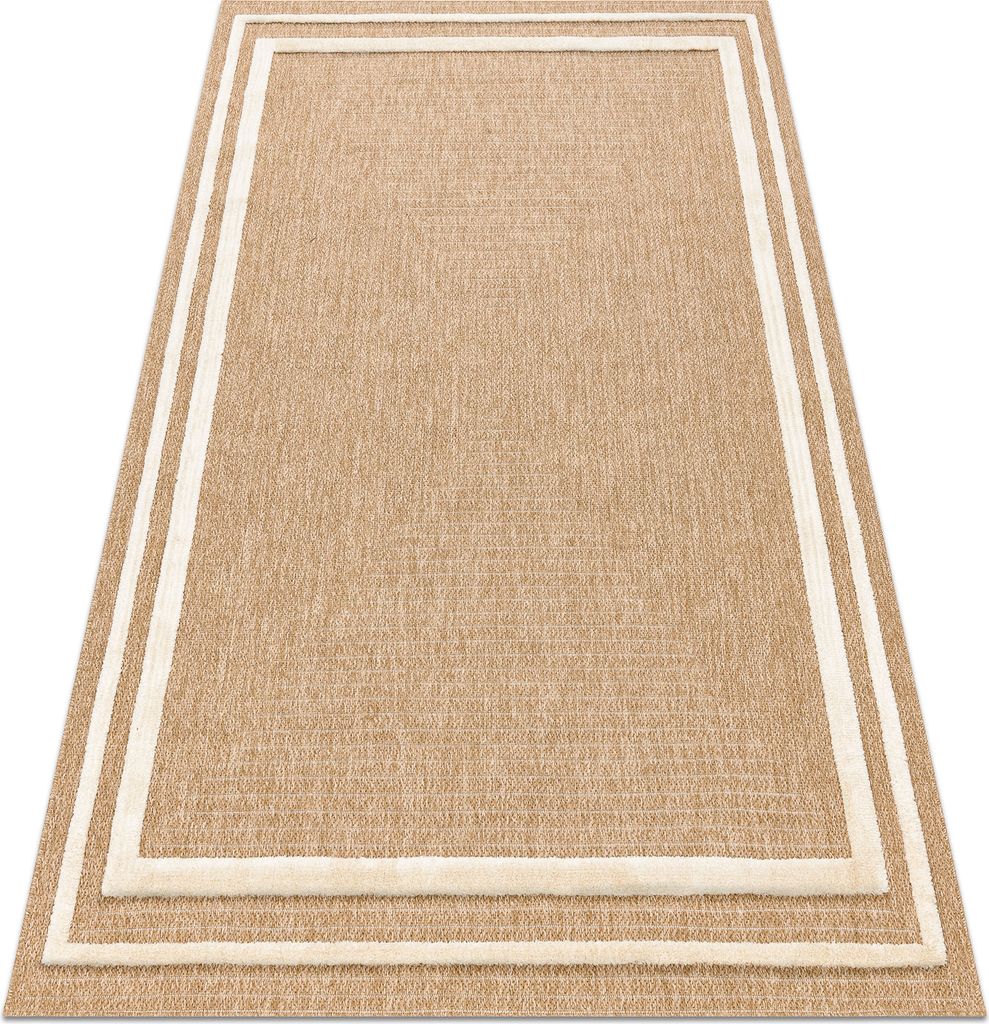 SPARK 0687A beige / creme Teppich - Rahmen, Sisal, Strukturell beige 140x190 cm