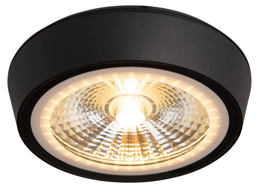 Éclairage LED salle de bain spot noir IP65 11W lumière chaleureuse
