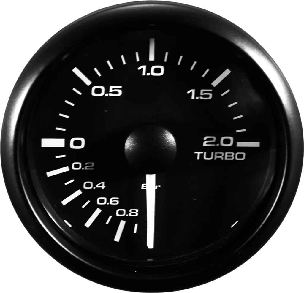 Manomètre de pression de turbo premium avec éclairage LED blanc et jaune