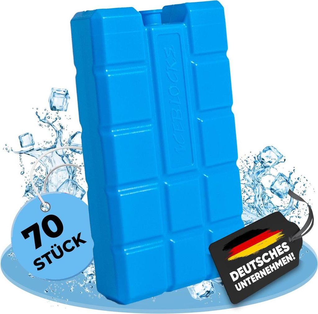 70 Stück NEMT 400 ml Kühlakkus Kühlelemente für Kühltasche oder Kühlbox bis 20 h Kühlpack Kühlakku