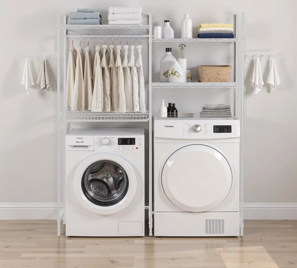 Solution de rangement peu encombrante pour machine à laver 4 plateaux - 8