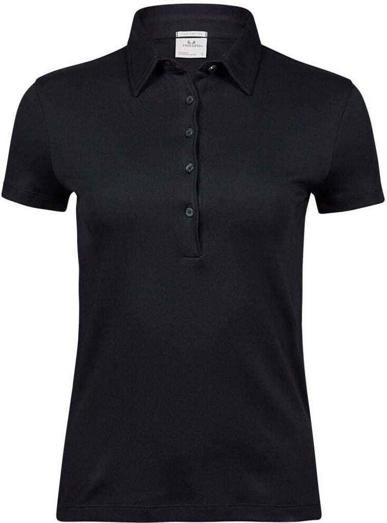 Tee Jays - Poloshirt Interlock-Nähte für Damen PC6495 (XXL) (Schwarz)