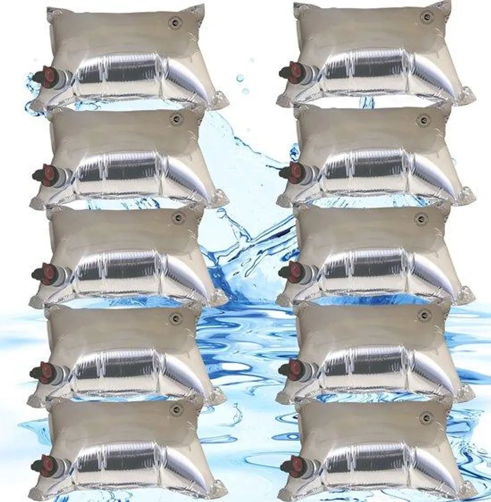 Réservoir d'eau 70L total avec 10 bidons de 7 litres ultra résistants