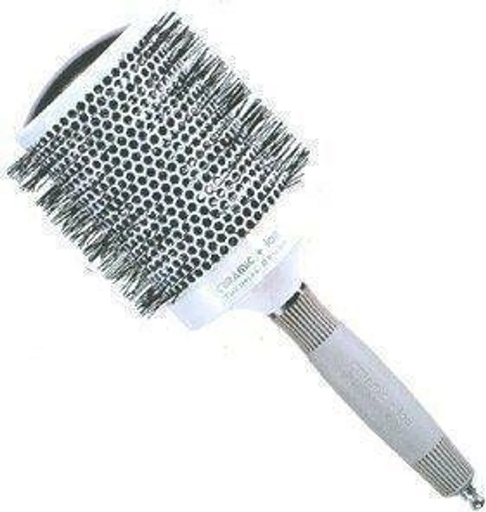 Brosse Olivia Garden Expert Blowout Shine 80 mm blanche et grise