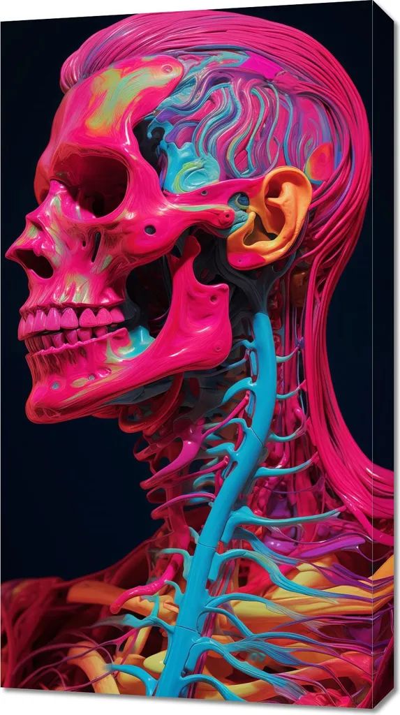 Décoration Murale Anatomie de la couleur 50x90 cm pour Salon et Bureau