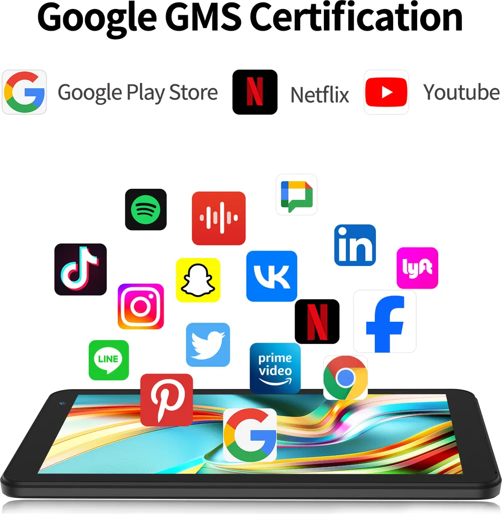 Tablette PRITOM 7 pouces Android 11 avec 32 Go et écran IPS HD Noir - 6