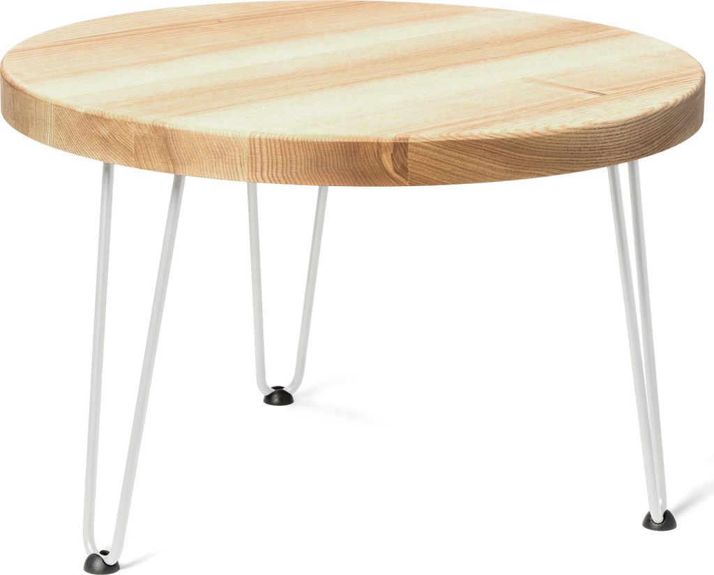 LAMO Manufaktur Couchtisch rund aus Holz 60 cm | Beistelltisch couch | Nachttisch Holz, Wohnzimmertisch klein, Kaffeetisch | Stärke: 40 mm, Farbe:...