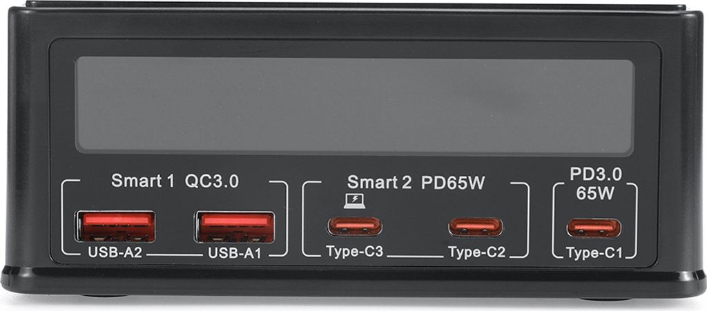 160W 5-Port USB PD Ladestation Dual USB-A QC3.0 + Dual Produktbild 4