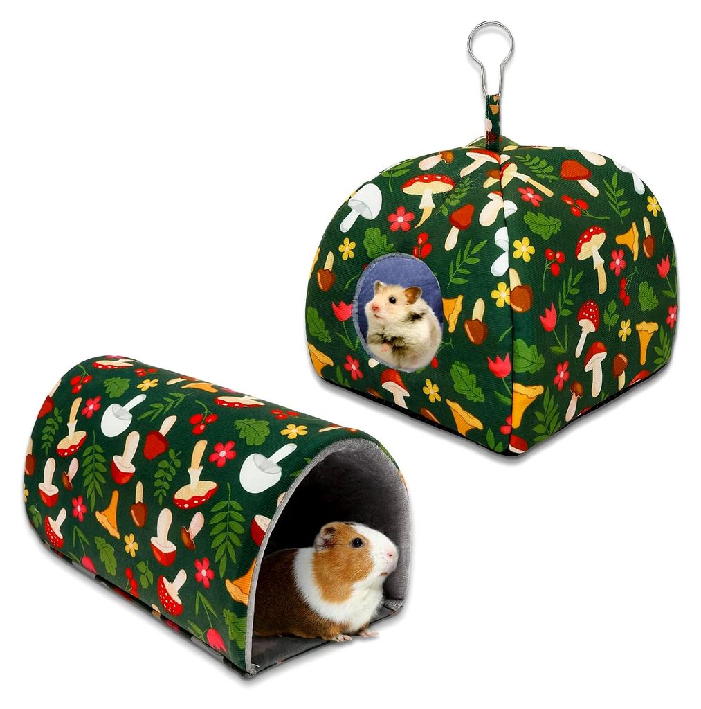 2 Stück Meerschweinchenbett, Waschbare Meerschweinchen Höhle, Kleintierhaus für Käfigzubehör