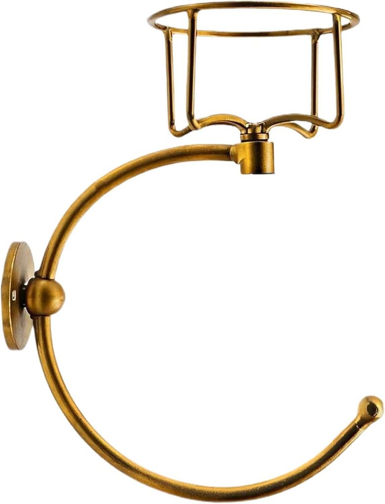 Dekorativer, an der Wand befestigter Handtuchhalter im Vintage-Stil mit Kerzenhalter, geeignet für Badezimmer, Küche oder Tisch.