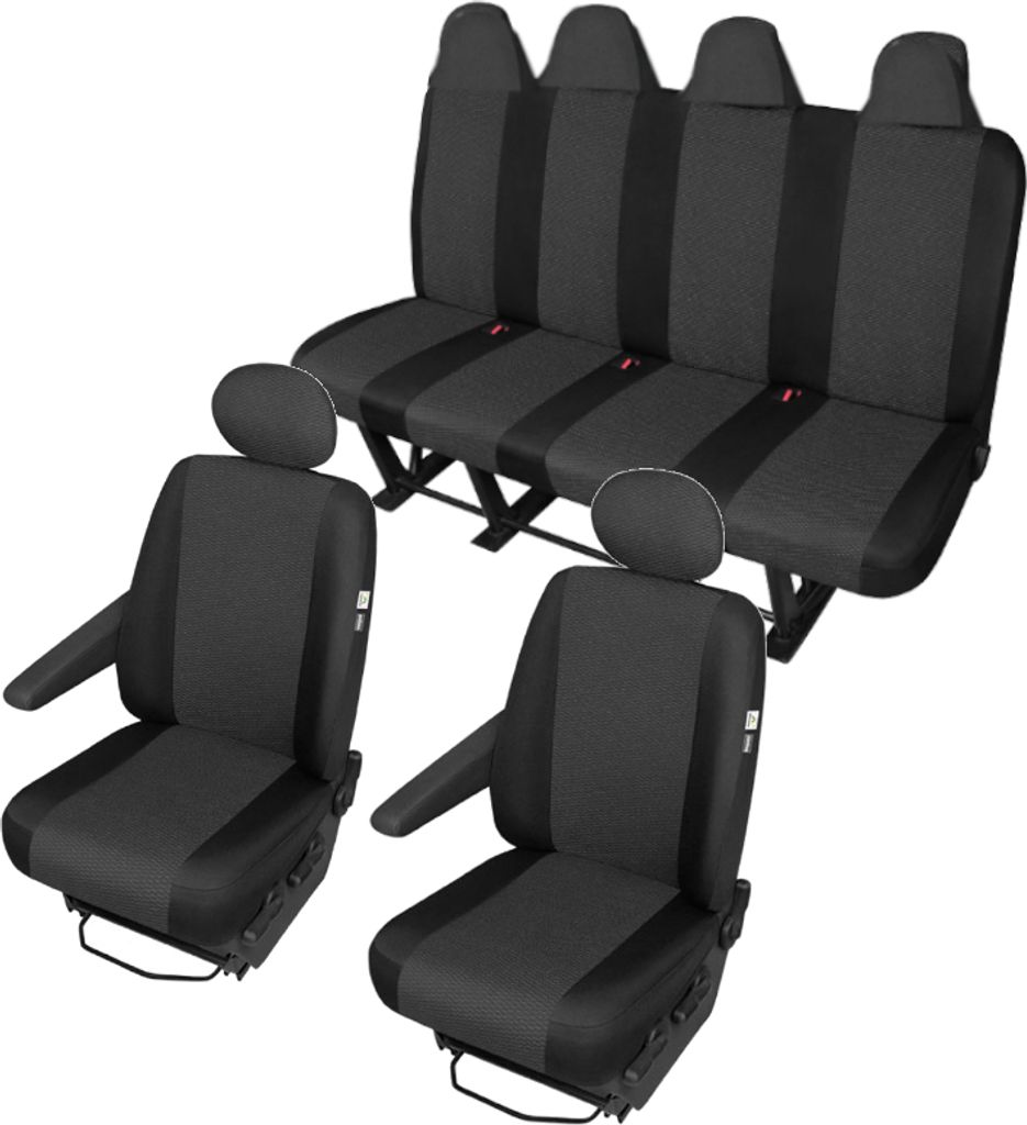 RENAULT MASTER 3 Sitzbezüge Sitzschoner Fahrersitz Beifahrersitz und 4-Sitzer-Sofa geteilt 2x2