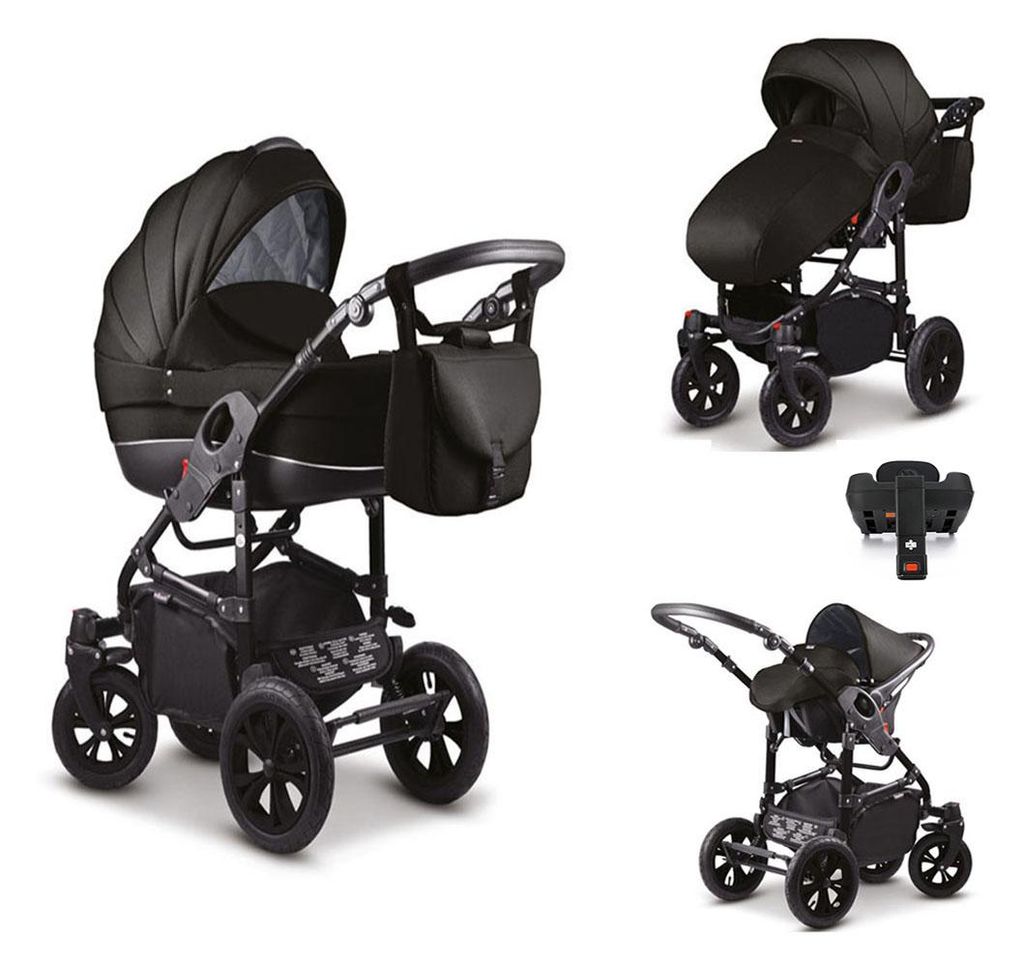 Kinderwagen-Set Craft 5 in 1 inkl. Sportsitz, Autositz, Iso Base und Zubehör - 17 Teile - in 18 Farben