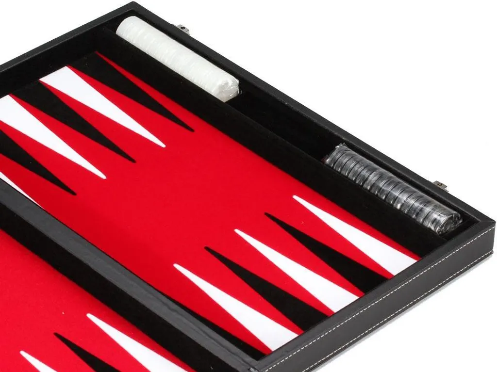 Backgammon Philos Rouge Portable 38 cm - Coffret Solide et Complet - 7