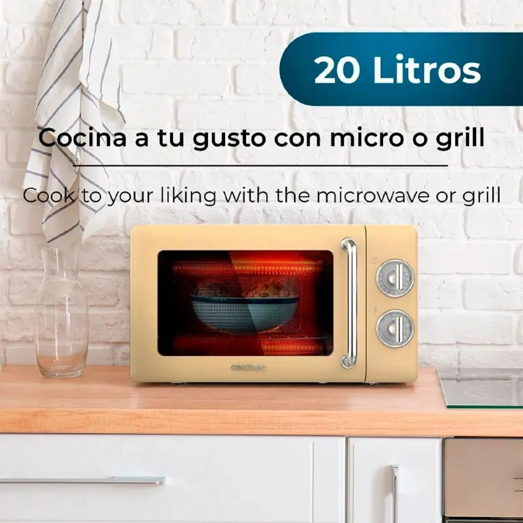 Micro-ondes avec Grill et Commandes Digitales Cecotec 3110 Jaune 20L - 11