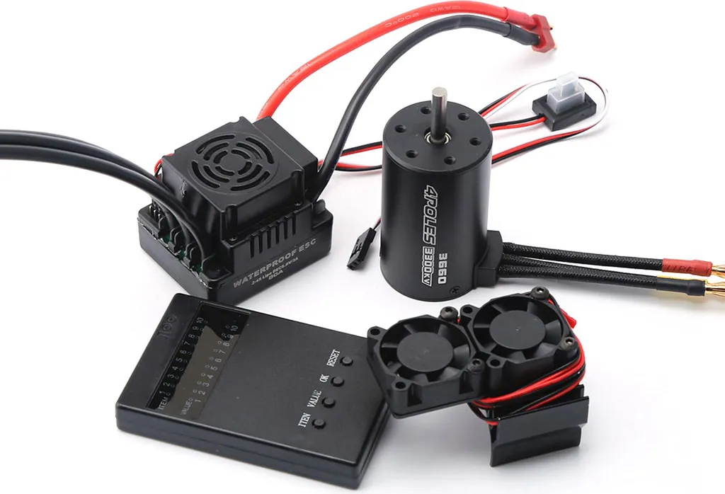 Kit Motorisation Brushless 3660 3300KV et ESC 80A pour Voiture RC 1/8