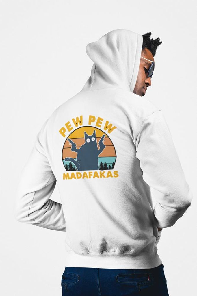 D&B Uni Hoodie ZIPEB00028 Madafakas Weiß-Größe M