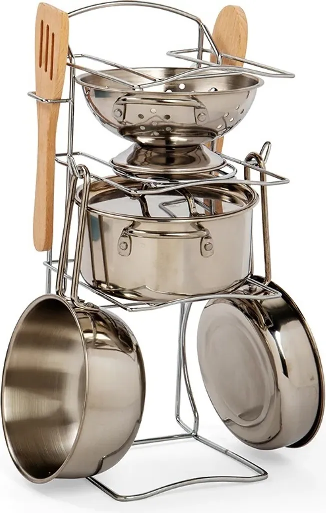 Ustensiles de cuisine pour enfant avec support - Accessoire de dînette