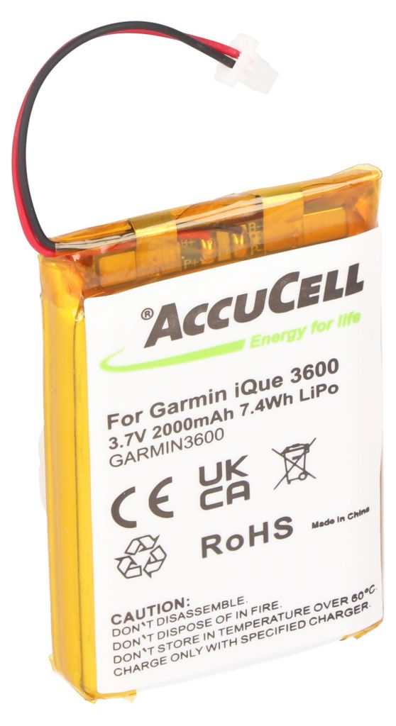 AccuCell Akku passend für Garmin iQue 3600, 2000mAh Produktbild 