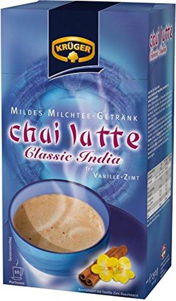 Krüger Chai Latte Vanille Kaneel Classic India, romig, Productafbeelding 