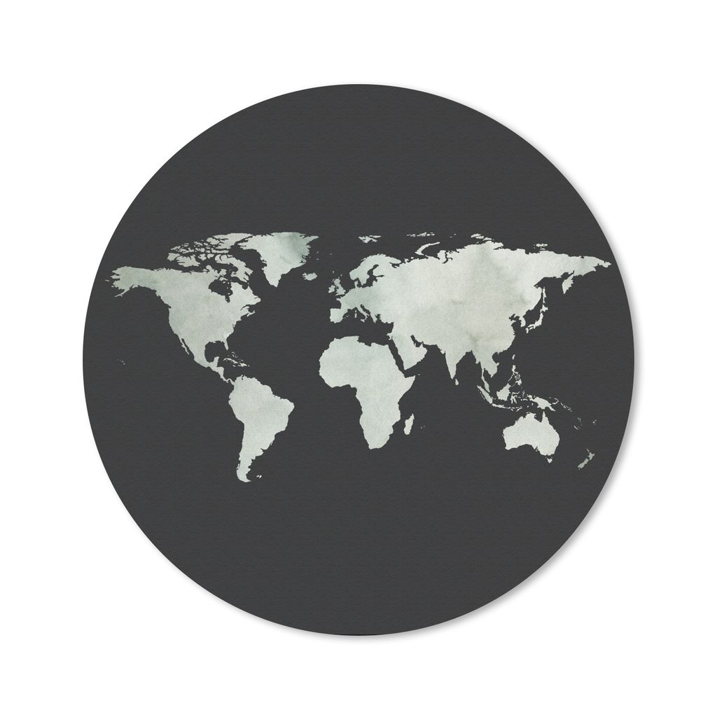 MuchoWow® Mauspad Mousepad Weltkarte - Aquarell - Grau Produktbild 