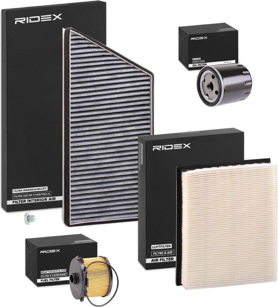 RIDEX Filterset Inspektionspaket Filtersatz passend für PEUGEOT 206 Schrägheck (2A/C) 206 Kastenwagen