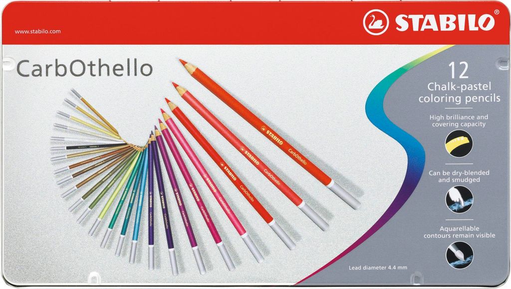 STABILO 1412-6 Kredki pastelowe CarbOthello 12 szt. Zdjęcie produktu 