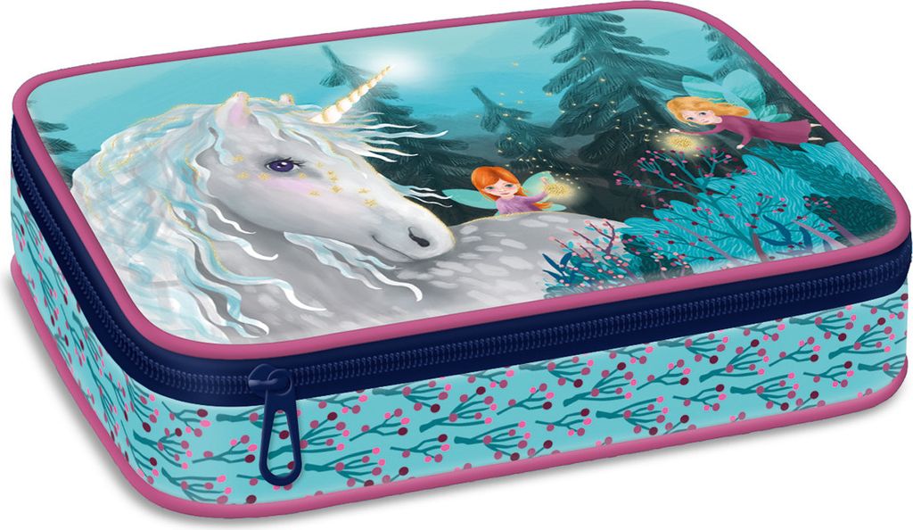 ARS UNA Schule Federmäppchen Stardust - Einhorn und Feen, türkis-lila, für Mädchen
