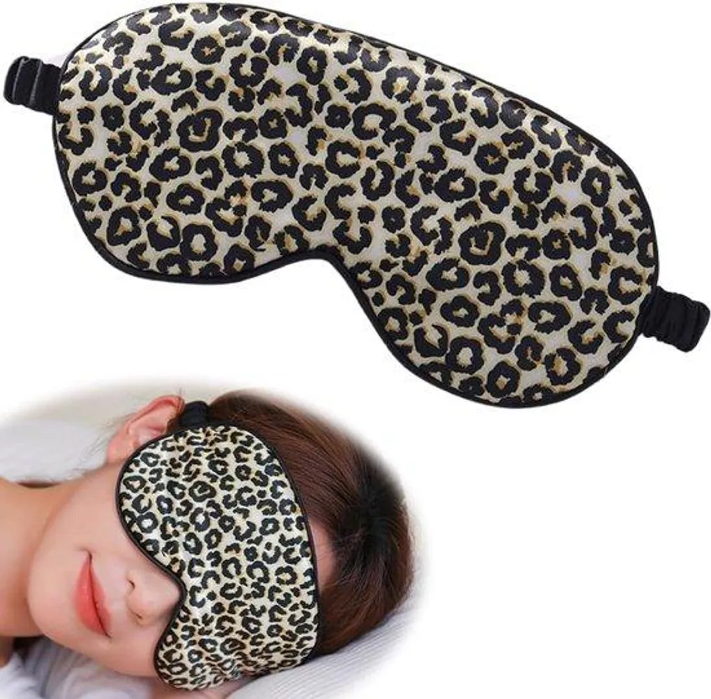 Masque de sommeil doux imprimé léopard pour une nuit de repos totale