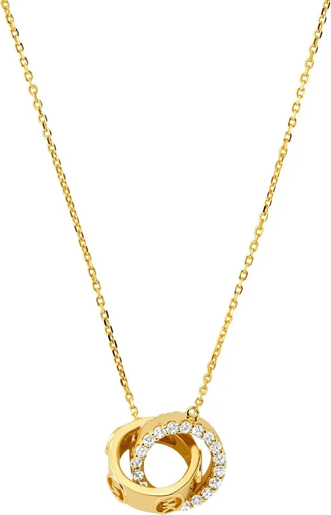 Michael Kors MKC1554AN710 Collana Premium con Pendente MK e Zirconi