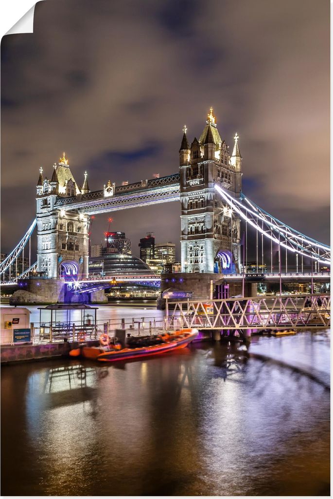 ARTland Poster LONDON Tower Bridge im Abendlicht Größe: 40x60 cm
