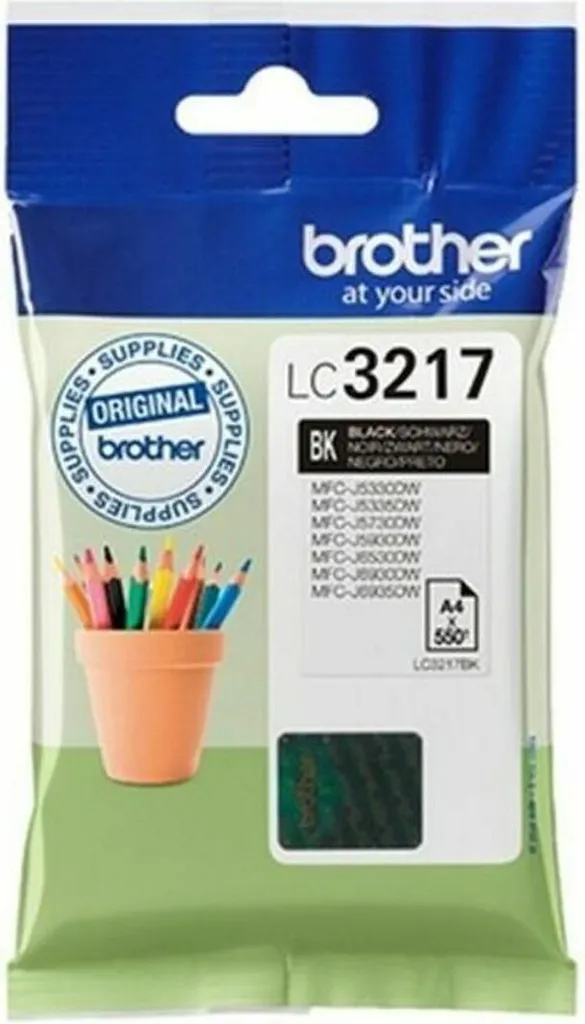 Consommable jet d'encre noir pour Brother LC-3217BK pack individuel