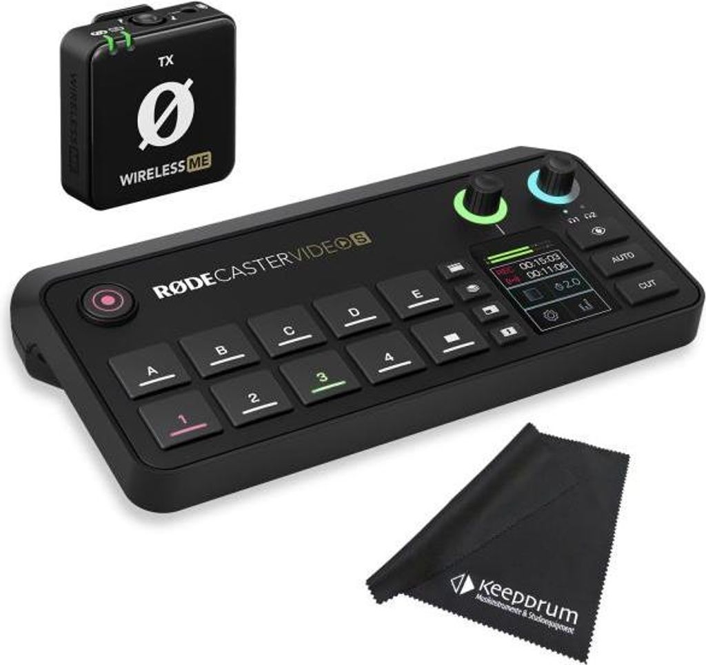 Rode Rodecaster Video S Produktions-Konsole mit WIME TX Mikrofon