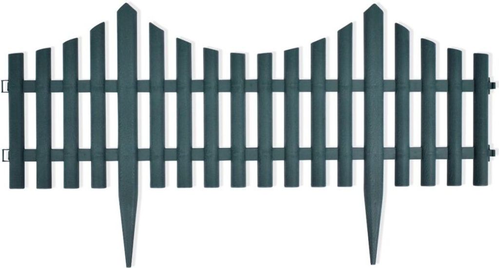 vidaXL Bordure de pelouse 17 pcs. Vert 10 m PP Image du produit 