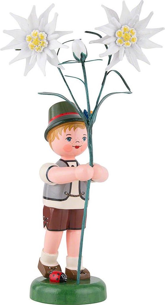 Blumenkind Junge Edelweiß (24cm) von Hubrig Volkskunst