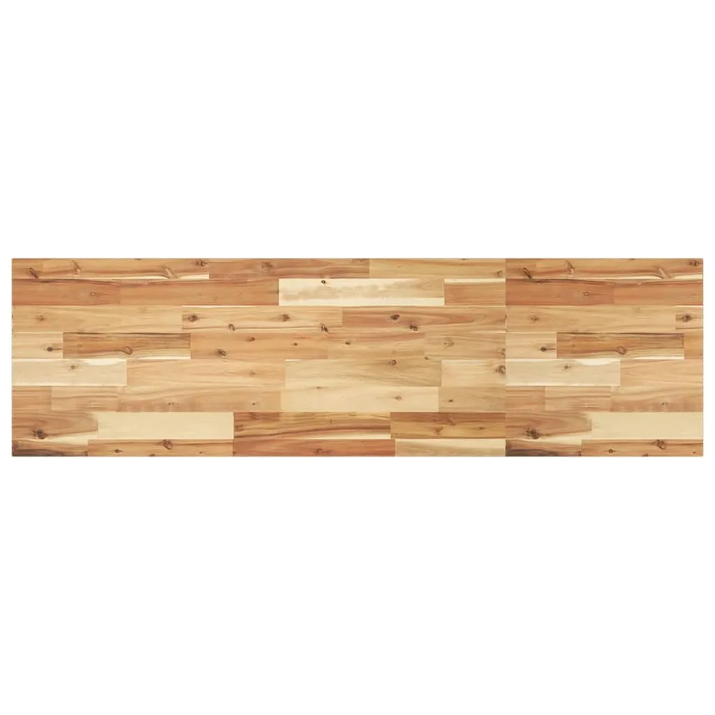 Piano Lavabo 160x40x2 Legno Massello Acacia Olio - Top Bagno Rustico