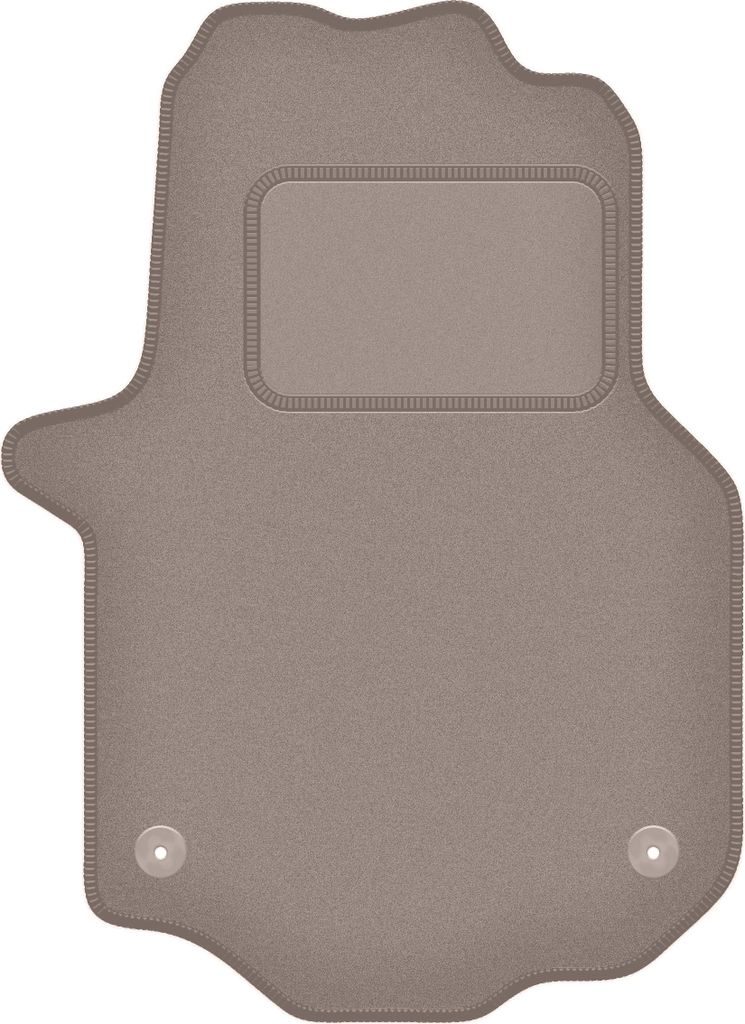 Fahrerfußmatte Velours beige passend für Mercedes Crafter II (2016-, Lieferung) – mit Befestigungen – passgenau