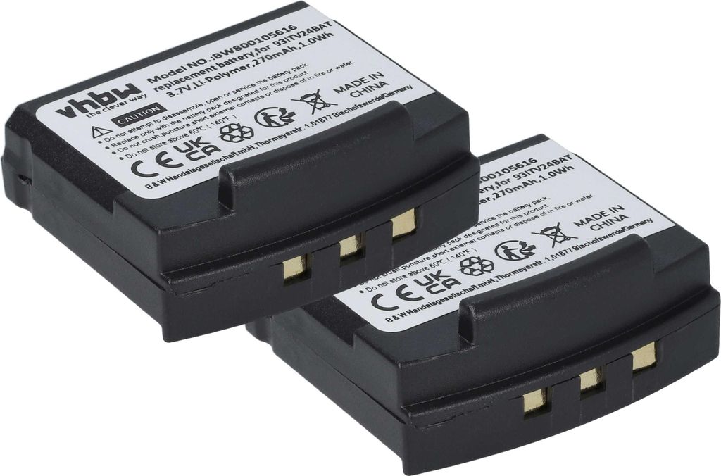 vhbw 2x Akku kompatibel mit Amplicomms TV2410, TV2510, Produktbild 