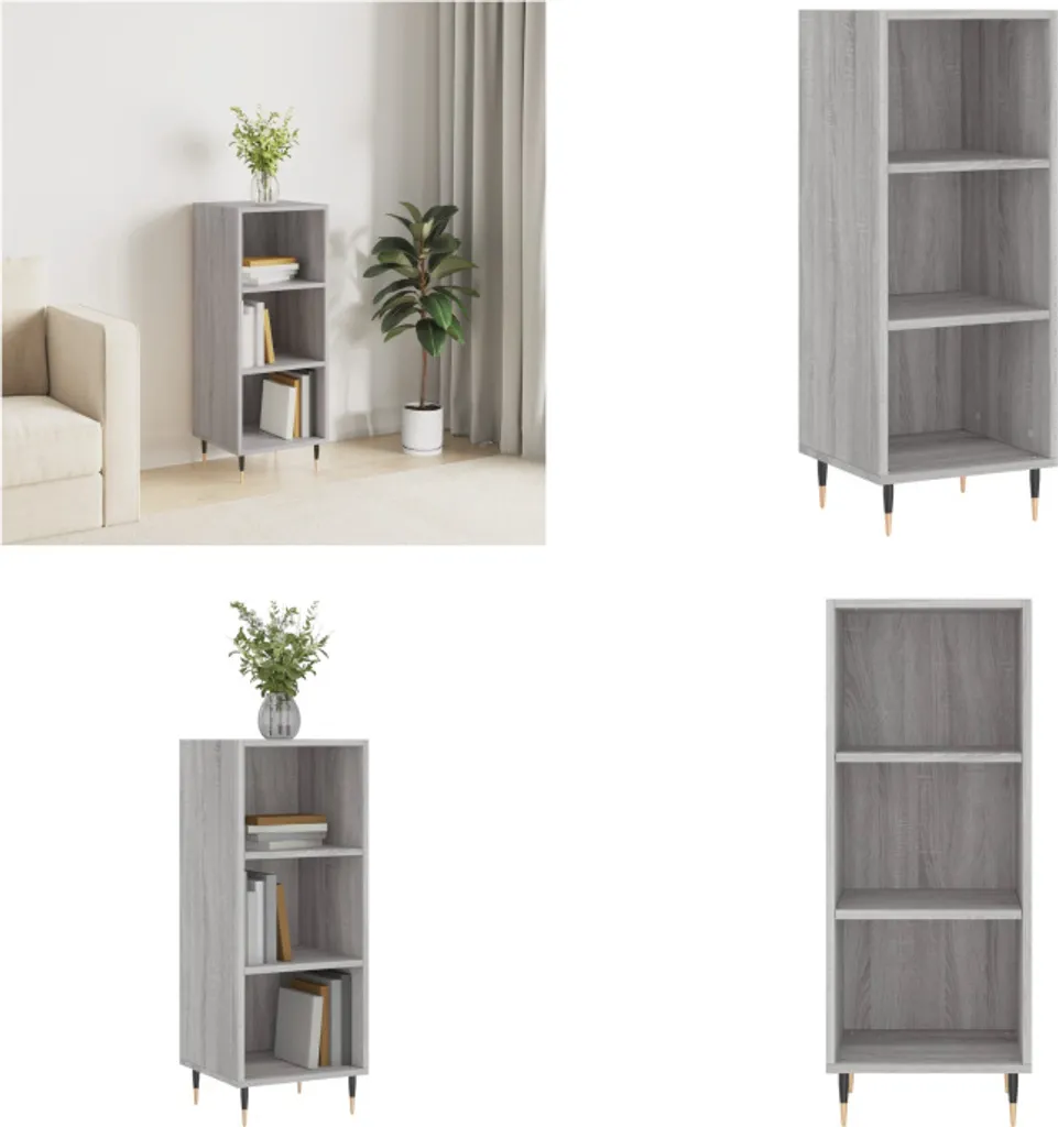 Armadio Portaoggetti Grigio Sonoma 90cm | Design Minimalista vidaXL