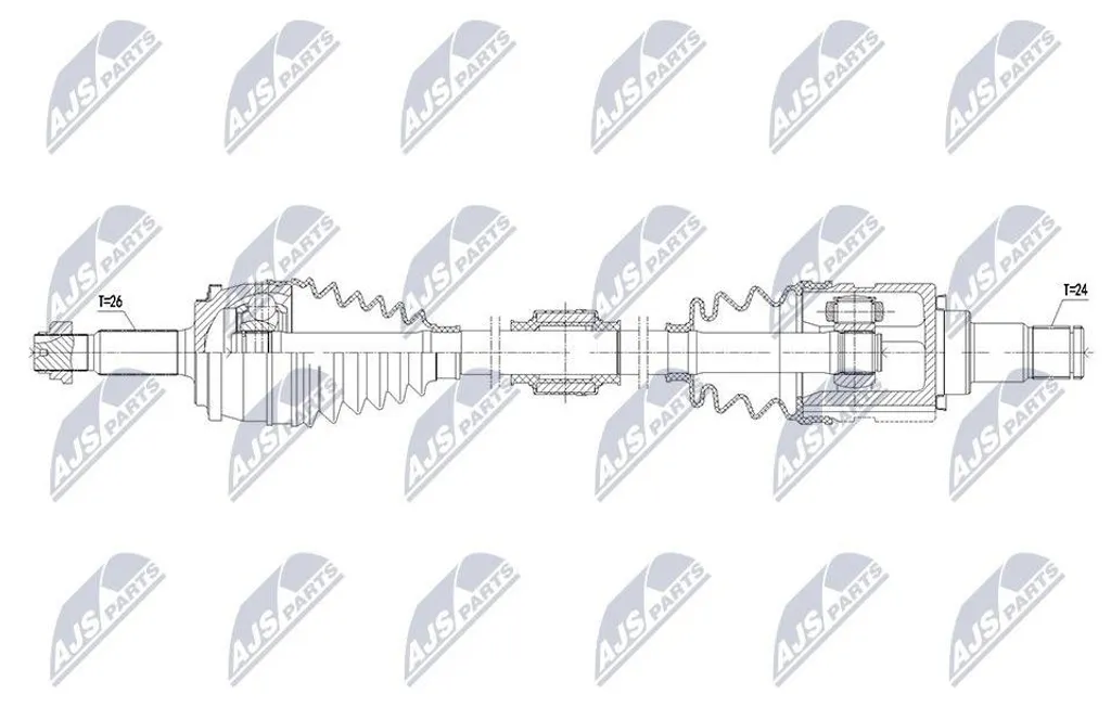 Arbre de transmission avant gauche NTY NPW-TY-203 - Qualité d'origine