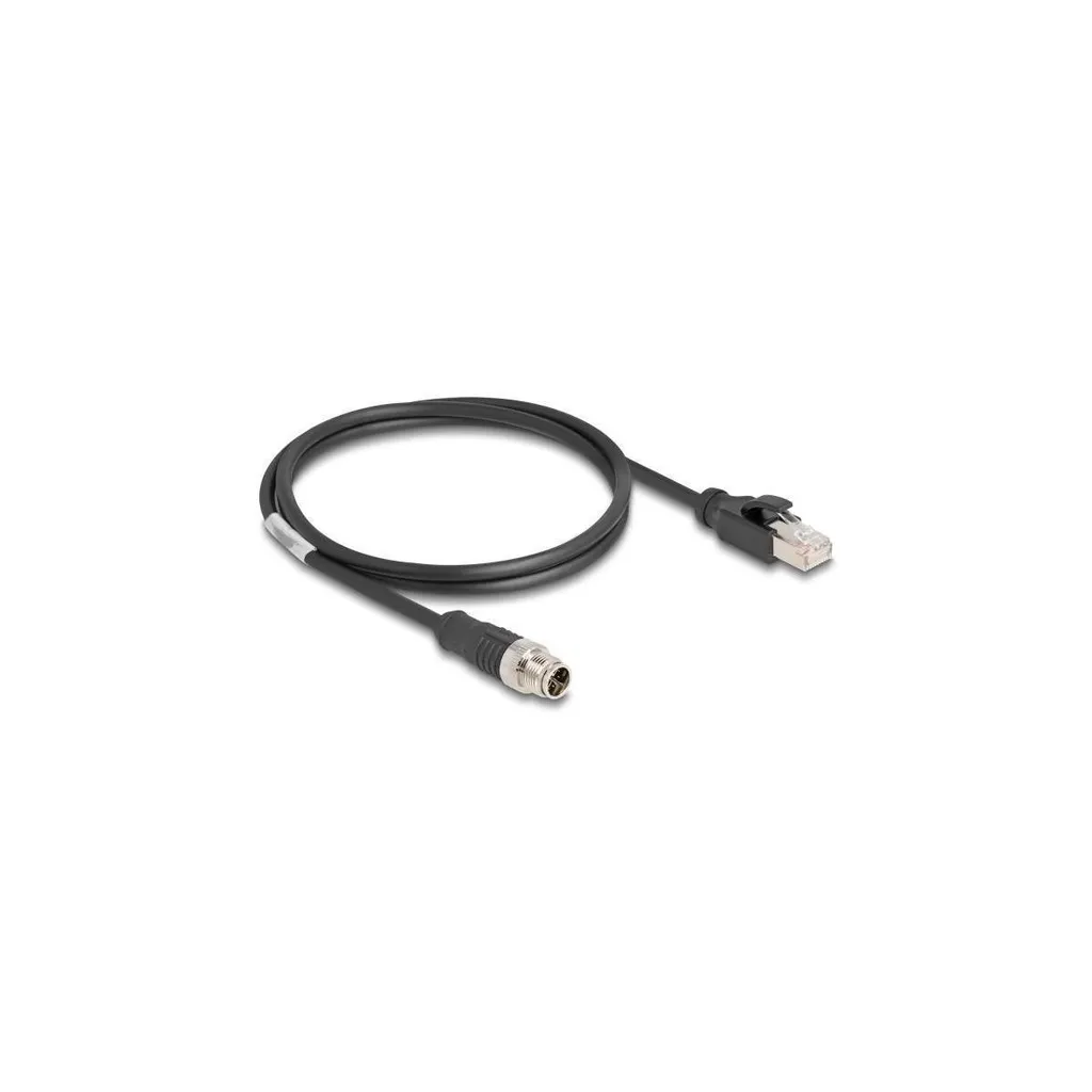 Delock 80866 M12 X-coded to RJ45 Cavo Patch 1m | S/FTP Cat 5e PVC - 2