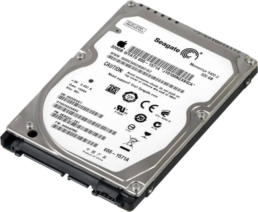 Disque dur interne 2,5 pouces 320 Go Seagate Momentus pour PC Portable
