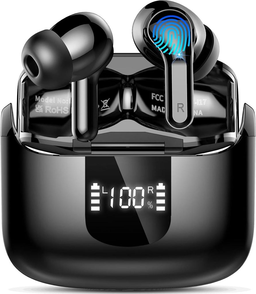 2026 Bluetooth Kopfhörer, 50Std Bass3.0 HiFi-Stereo Kopfhörer Kabellos Bluetooth 5.4, 4 ENC Noise Cancelling Mic Wireless Earbuds, USB-C in Ear O...