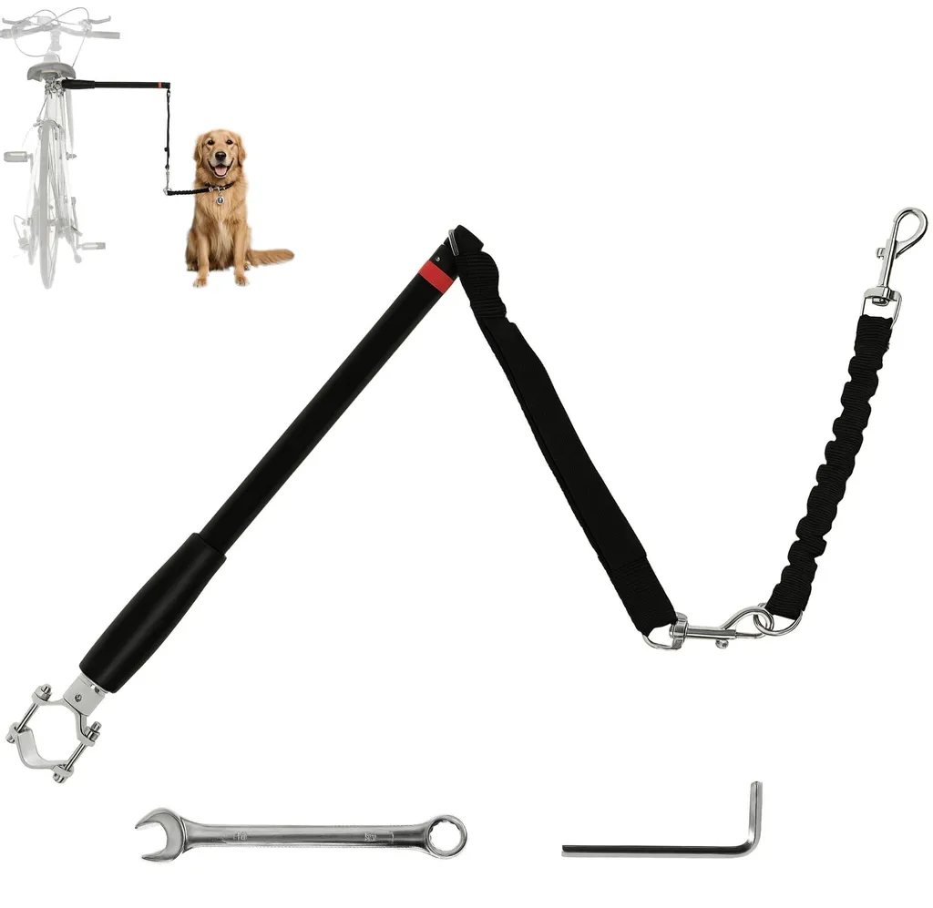 Laisse vélo PawHut anti-choc pour chien avec ressort de compensation