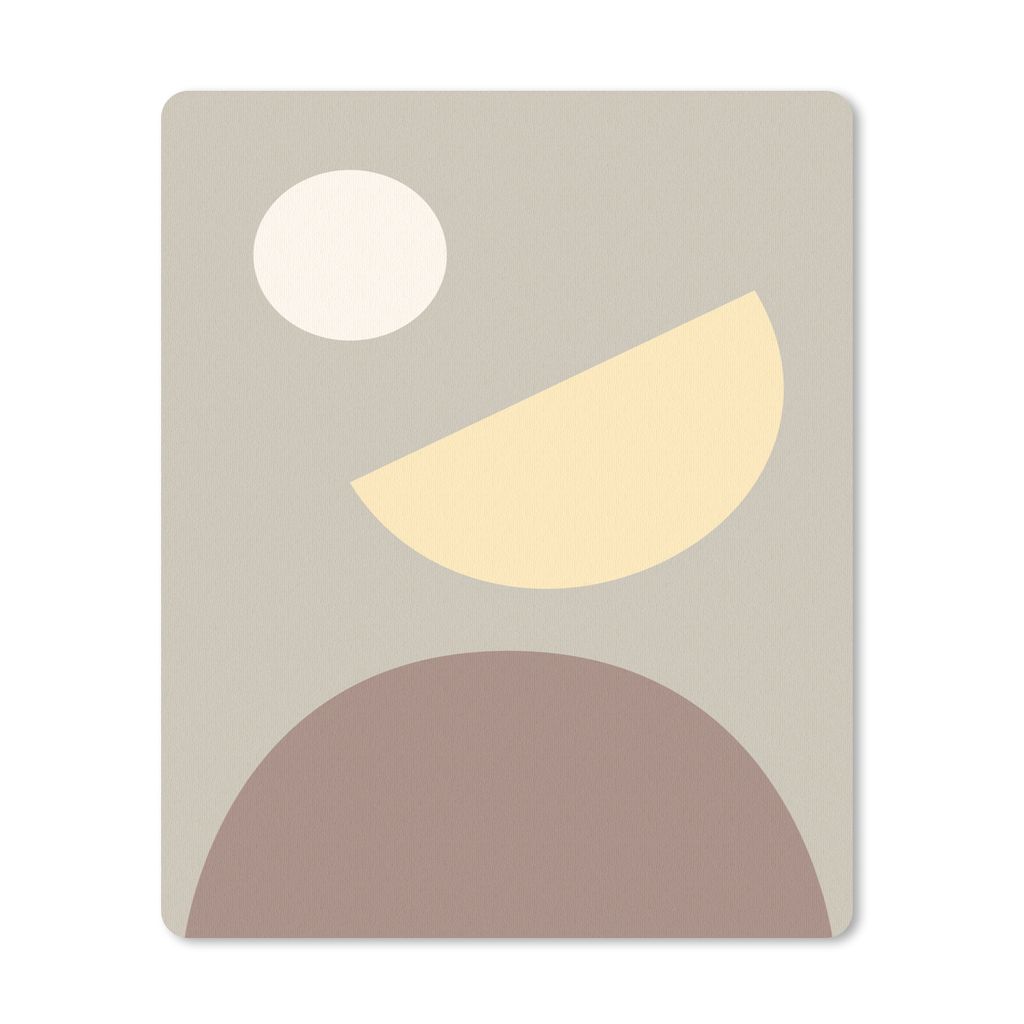 MuchoWow Mauspad Mousepad Formen - Abstrakt - Kreis - Gelb 30x40 cm - Mousepads - Maus Mat - Pad - Mausunterlage - Mausmatten