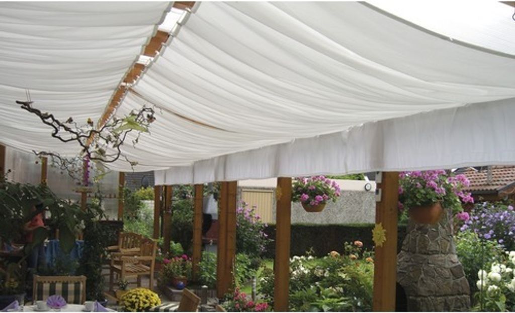 Seilspann-Sonnensegel weiß LxB 330x140 cm Produktbild 