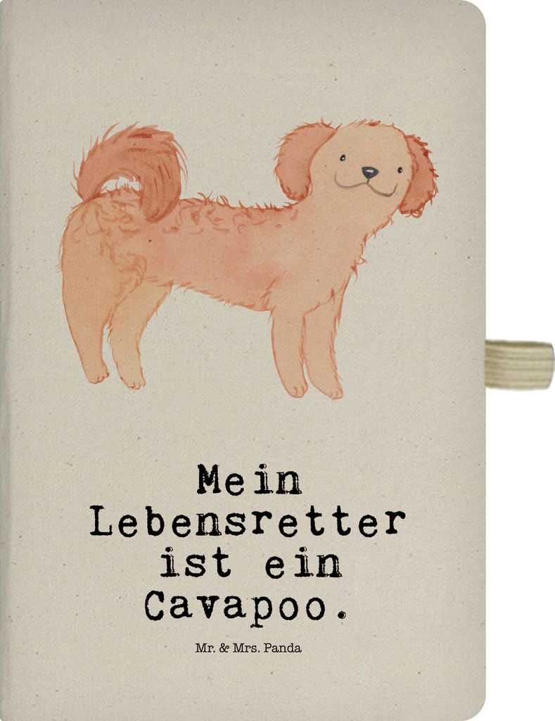 Mr. & Mrs. Panda Kladde Cavapoo Lebensretter - Transparent - Geschenk, Adressbuch, notizbuch, Tagebuch, Skizzenbuch, Cavoodle, Reisetagebuch