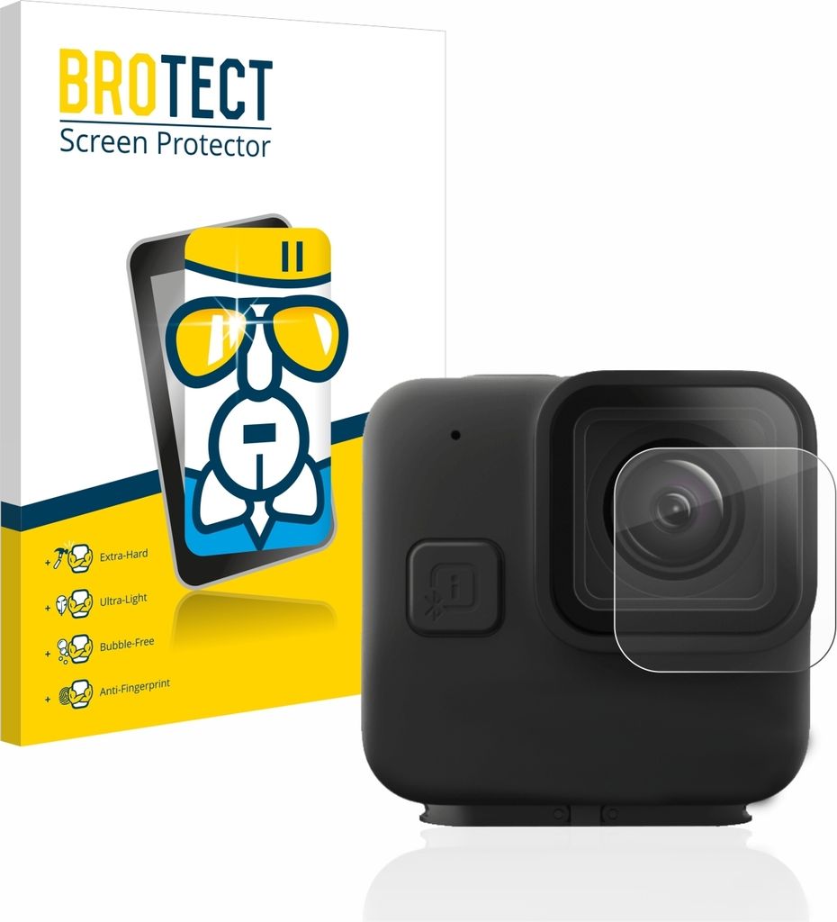BROTECT Schutzglas für GoPro Hero 11 mini Linse (Gehäuse) Schutzfolie Panzer Folie Glas Display Schutz klar