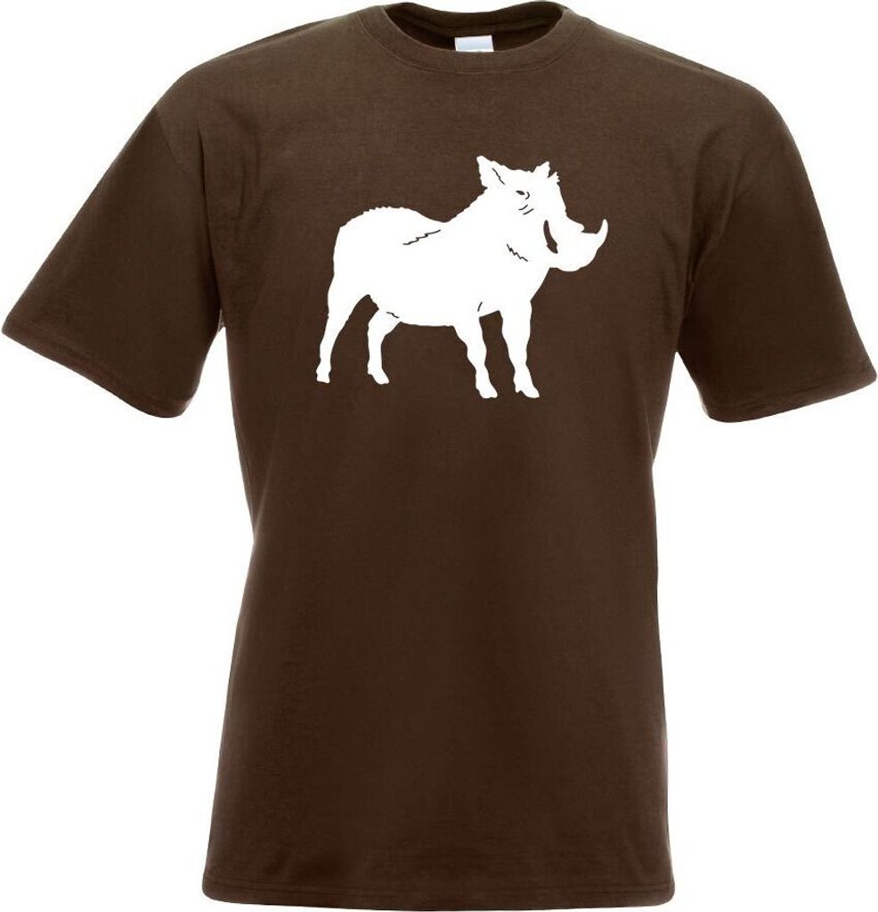 Kiwistar - T-Shirt - Chocolate - Wildschwein Motiv 1 - Keiler Herren Funshirt Bedruckt Design Sprüche Spruch Motive - mit Motiv Bedruckt - Funshir...